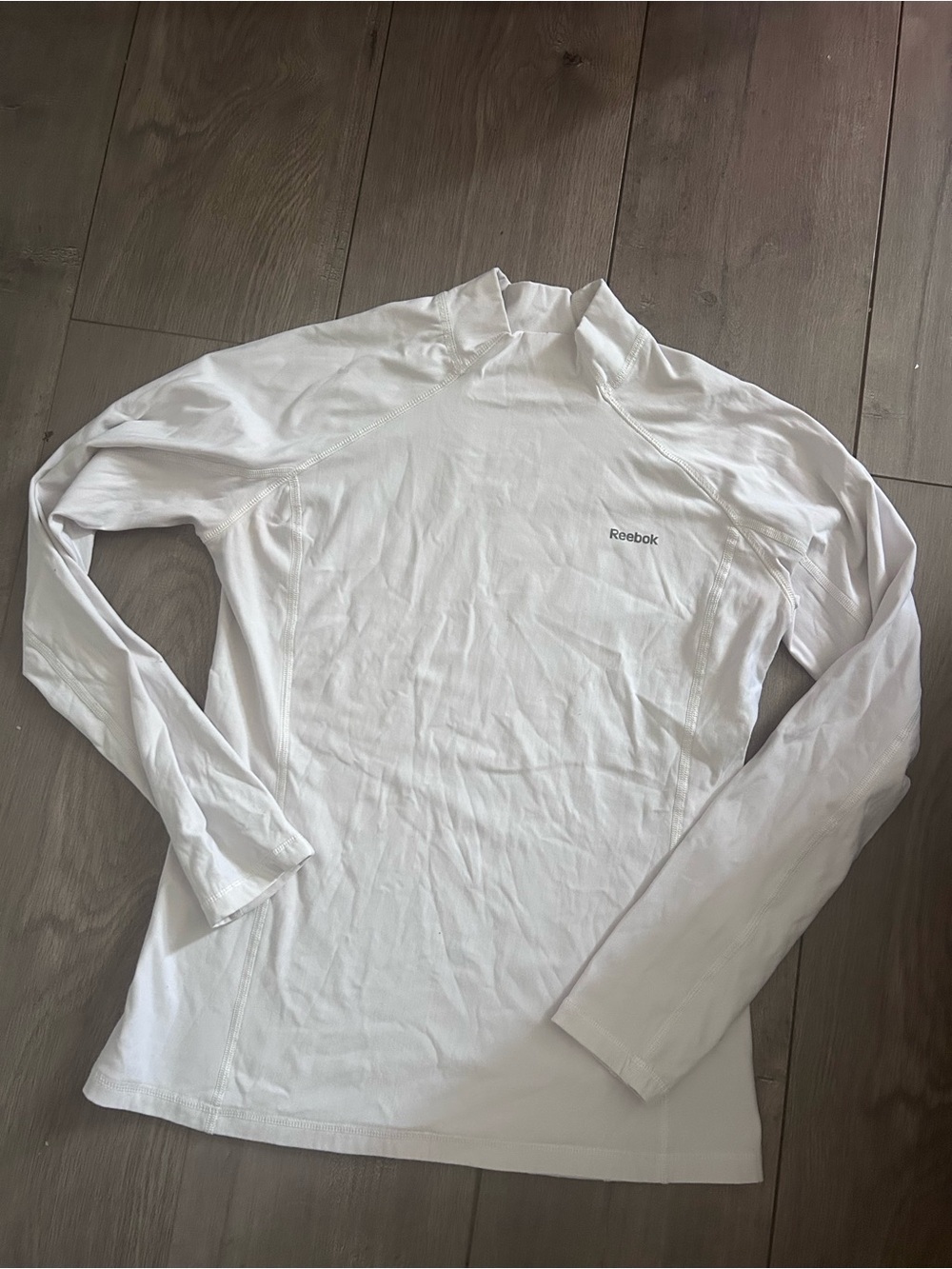 Reebok White Long-Sleeve Performance Tee